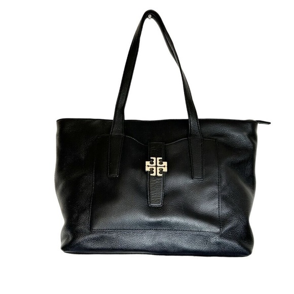 Tory Burch Black Pebble Leather Shoulder Bag - Picture 1 of 5